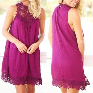 entro Anthropologie Lace Shift Dress Rayon